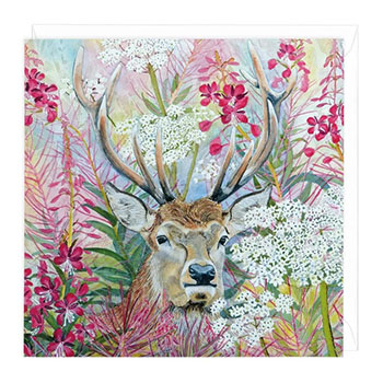 Card Rosebay Stag Art Card